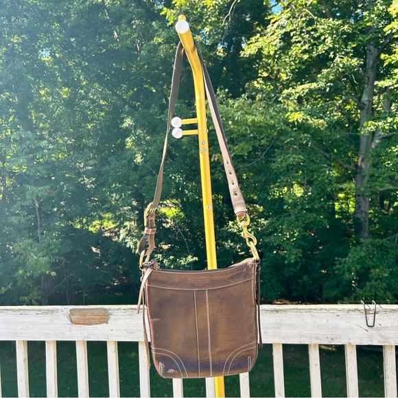 Vintage Coach Bleeker 10398 brown full grain leather crossbody messenger bag - Picture 1 of 13